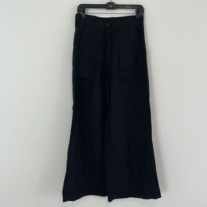 Maharishi Linen Blend Black Wide Leg Pants